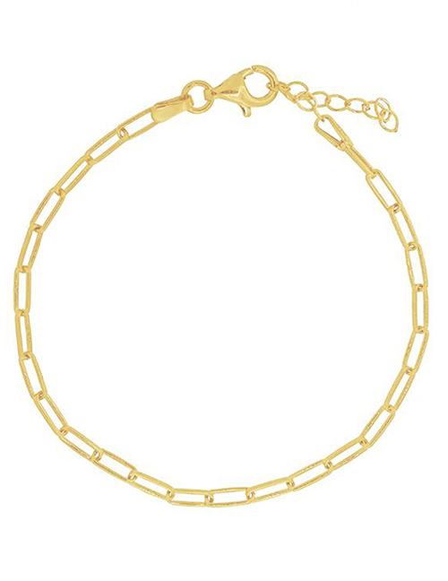 Fashion Gold Metal Paper Clip Bracelet