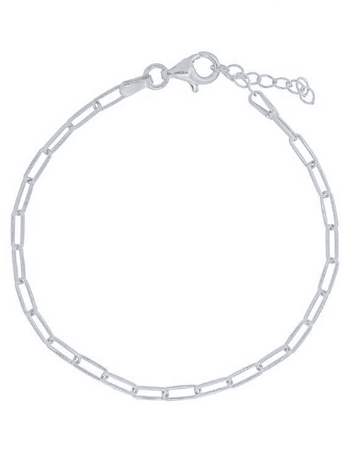 Fashion Silver Metal Paper Clip Bracelet