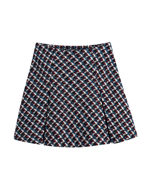 Fashion Plaid Textured Skirt