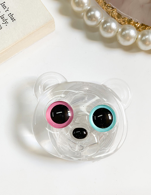 Fashion Transparent Bear Head-pink Blue Transparent Bear Rabbit Mobile Phone Airbag Holder