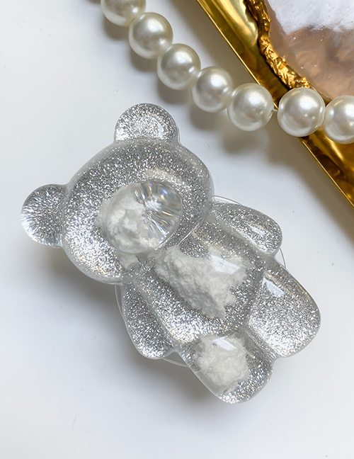 Fashion Bear Stand-silver Flashing Cloud Bear Glitter Cloud Bear Mobile Phone Airbag Holder