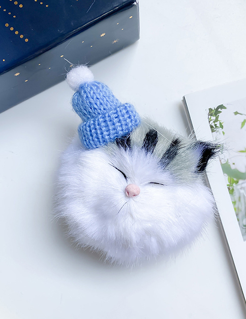 Fashion Hat Cat Bracket-blue Plush Cat Phone Airbag Holder