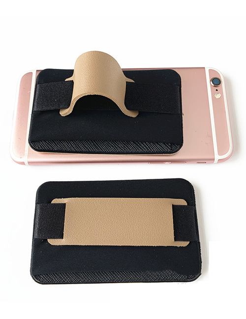 Fashion Tyrant Gold Color Pu Leather Phone Back Sticker Card Holder