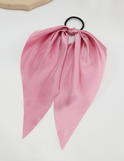 Fashion Pink Fabric Long Tail Bow Hair Rope