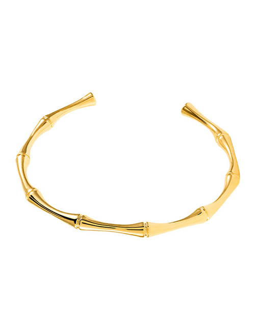 Fashion Gold Color Alloy Bamboo Open Bracelet