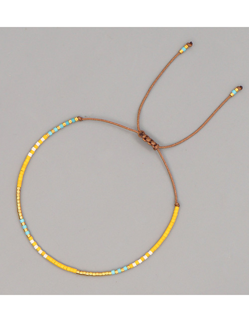 Fashion D Geometric Rice Beads Beaded Pull Handle Rope
