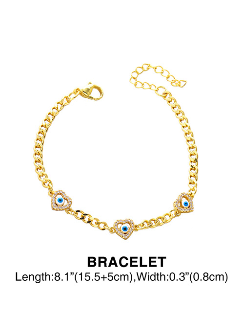 Fashion Bracelet Metal Geometric Love Eye Bracelet