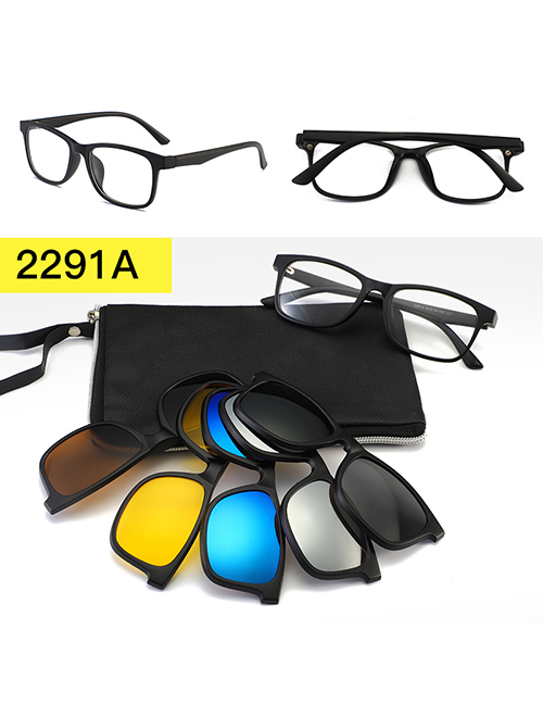 Fashion 2291tr Frame Geometric Magnetic Sunglasses Lens Set