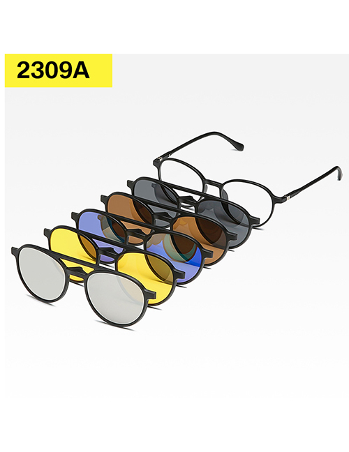 Fashion 2309atr Material Frame Geometric Magnetic Sunglasses Lens Set