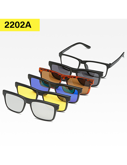 Fashion 2202tr Frame Geometric Magnetic Sunglasses Lens Set