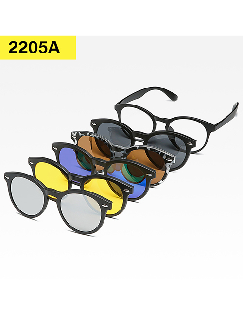 Fashion 2205tr Frame Geometric Magnetic Sunglasses Lens Set