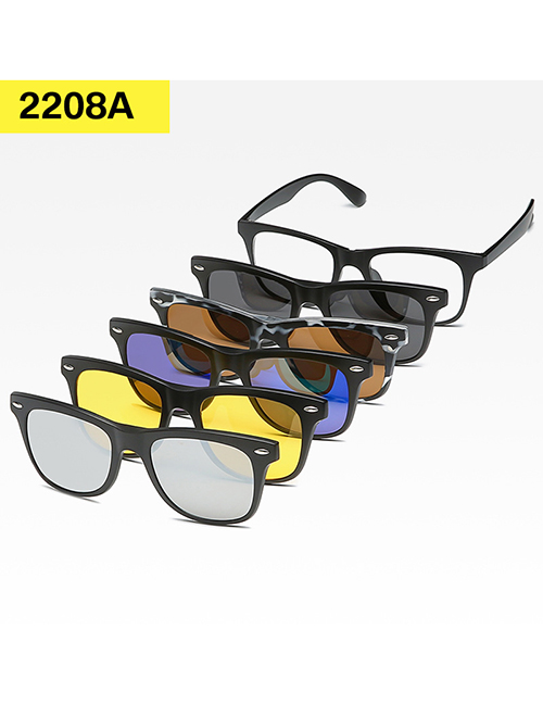 Fashion 2208tr Frame Geometric Magnetic Sunglasses Lens Set