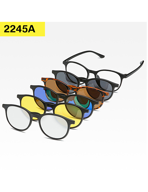 Fashion 2245tr Frame Geometric Magnetic Sunglasses Lens Set