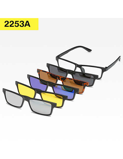 Fashion 2253tr Frame Geometric Magnetic Sunglasses Lens Set