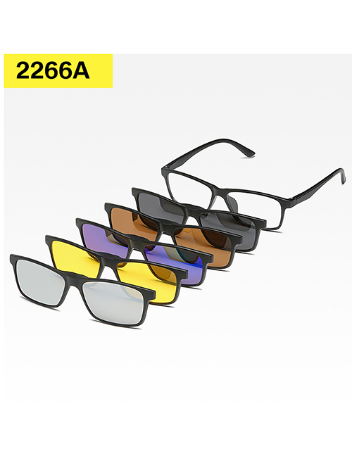 Fashion 2266tr Frame Geometric Magnetic Sunglasses Lens Set