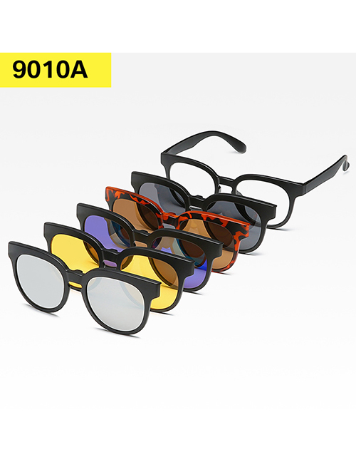 Fashion 9010tr Frame Geometric Magnetic Sunglasses Lens Set