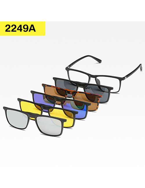 Fashion 2249tr Frame Geometric Magnetic Sunglasses Lens Set