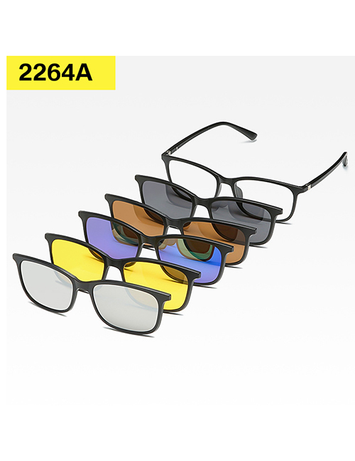 Fashion 2264tr Frame Geometric Magnetic Sunglasses Lens Set