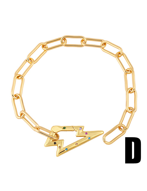 Fashion D Copper And Diamond Geometric Bracelet