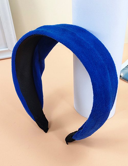 Fashion Royal Blue Sponge Flat Headband Fabric Sponge Flat Headband
