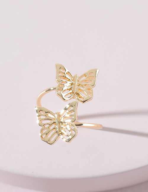 Fashion Gold Color Metal Butterfly Ring