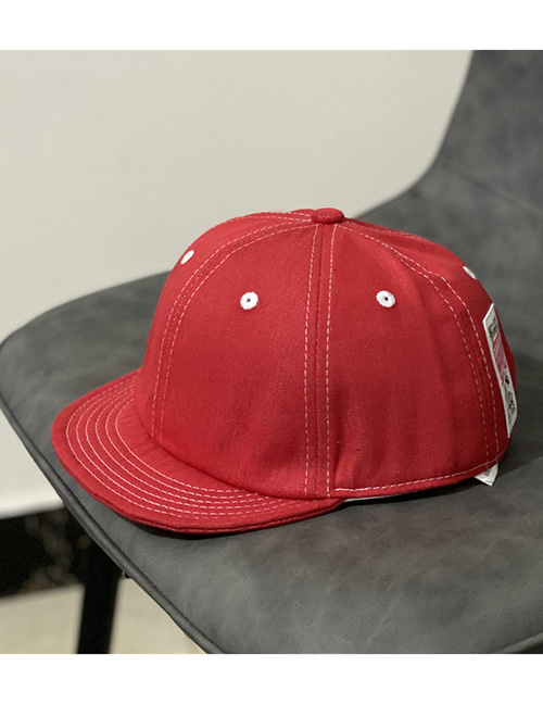 Fashion Grapefruit Red Short Brim Soft Top Baseball Cap