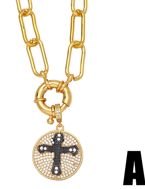 Fashion A Copper And Diamond Cross Necklace