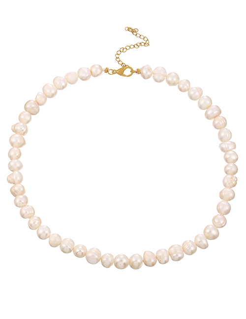 Fashion Milky Irregular Pearl Beaded Necklace