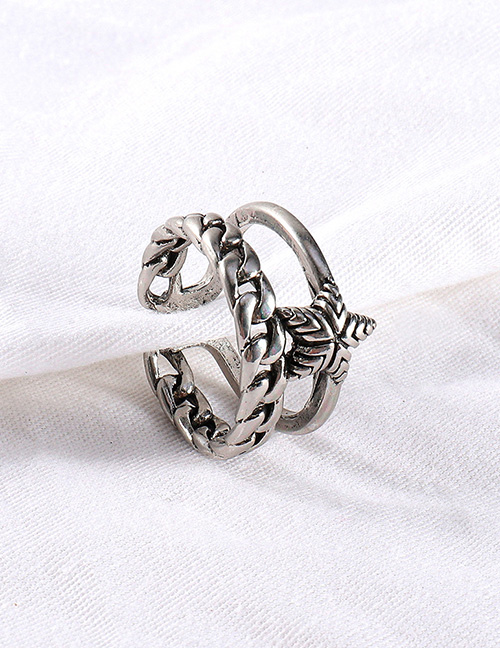 Fashion Style 33 Metal Pentagram Geometric Knotted Ring