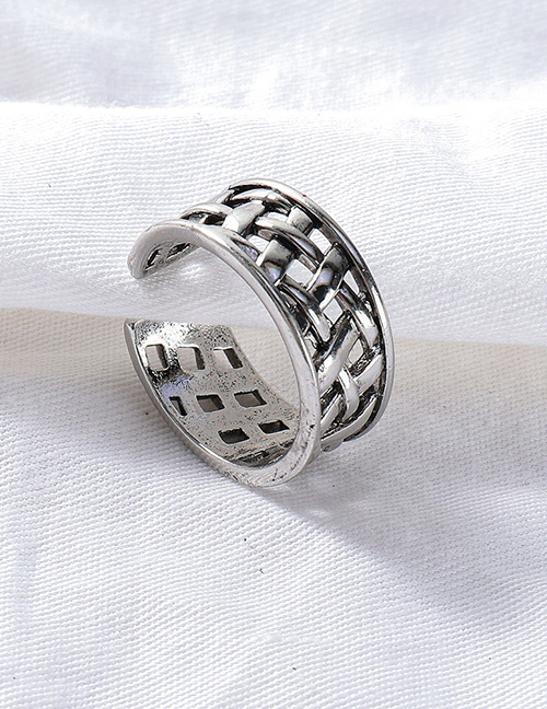 Fashion Style 4 Alloy Geometric Mesh Strap Open Ring