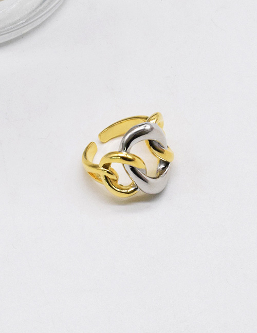 Fashion T024 Two-tone Gold-plated Open Ring