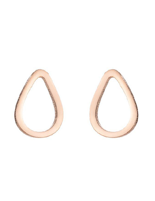 Fashion 423 Rose Gold Stainless Steel Drop Earrings