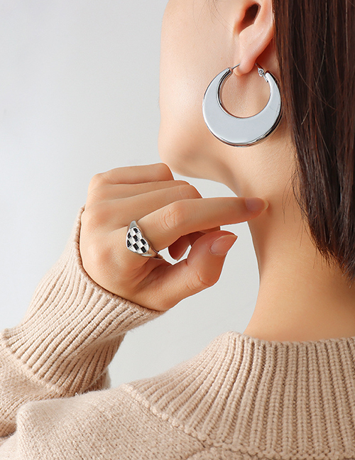 Fashion A Pair Of R231-4cm Steel Earrings Titanium Steel U-shaped Ear Ring