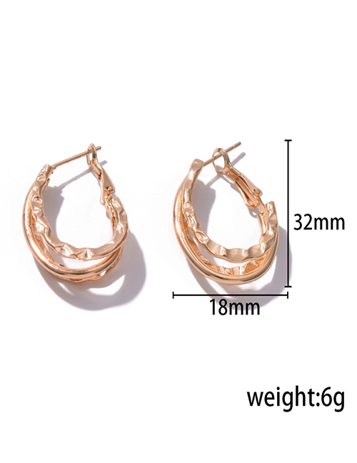 Fashion Eh0043-1 Metal Irregular Geometric Earrings