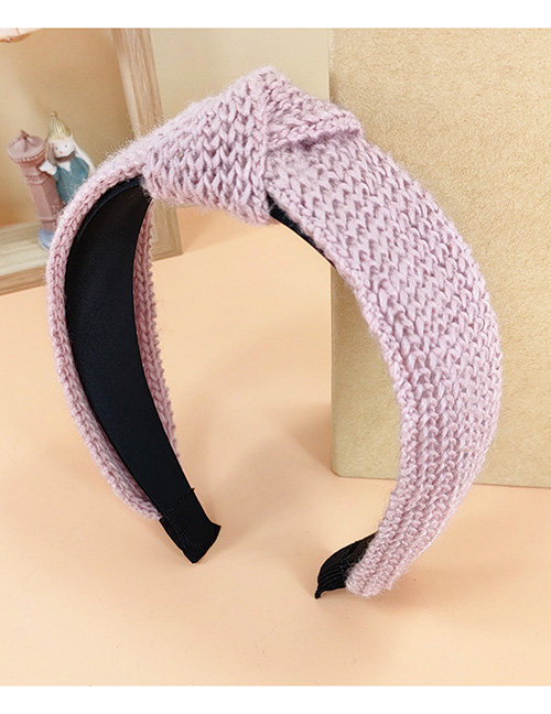 Fashion Pink Yarn Knotted Headband Knotted Headband With Fabric Yarn