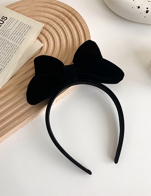 Fashion Black Velvet Bow Headband