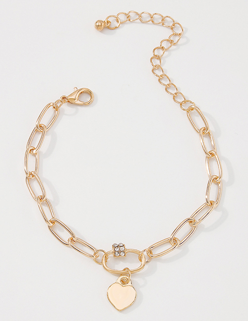 Fashion Gold Alloy Love Chain Bracelet