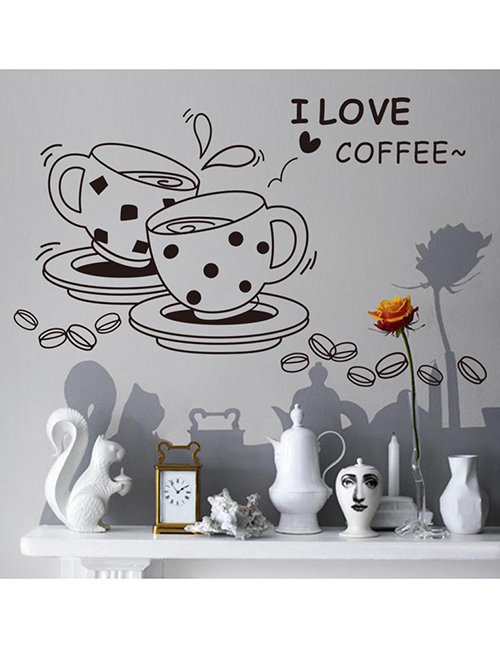 Fashion 42*40cm Carved Edition Pvc Letter Wall Stickers