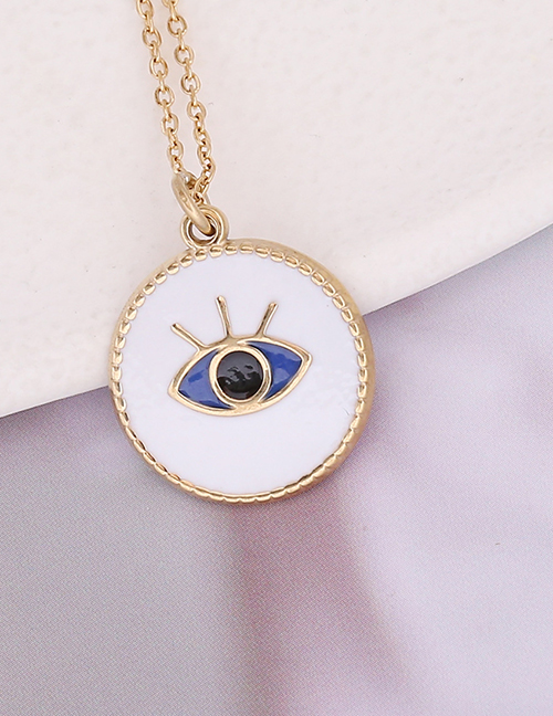 Fashion 4# Stainless Steel Dripping Eyes Necklace