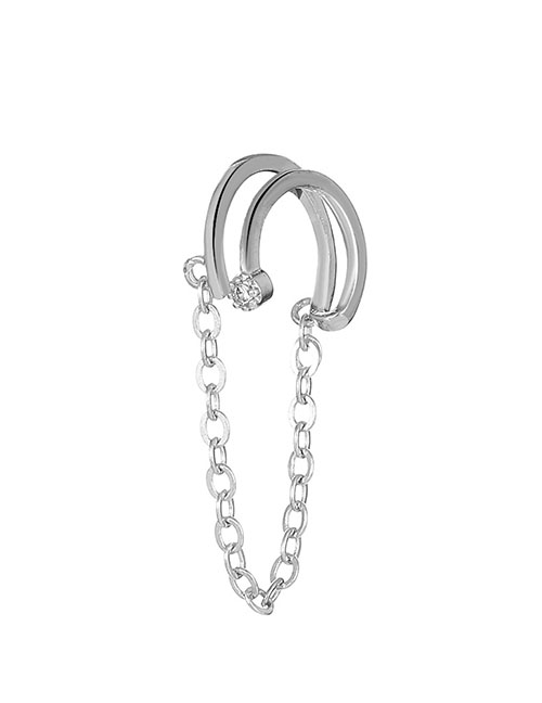Fashion Silver Metal Chain Single Ear Bone Clip