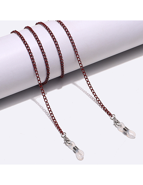 Fashion Red Metal Geometric Chain Glasses Chain