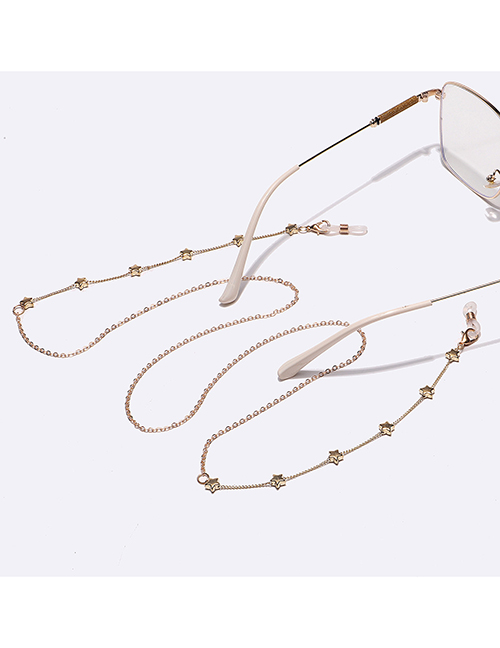 Fashion Gold Metal Star Geometric Glasses Chain