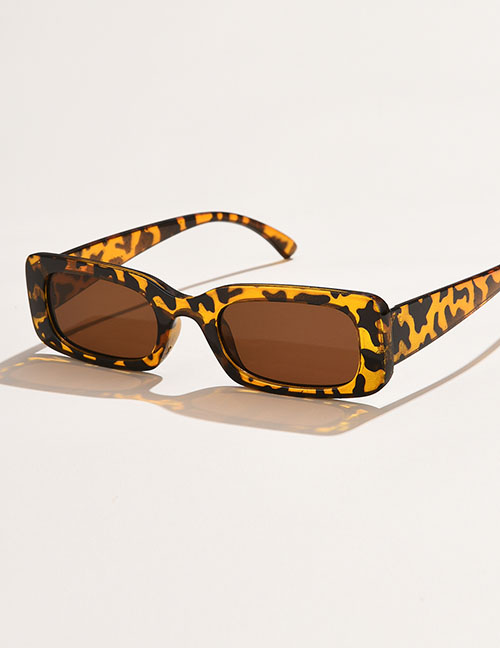 Fashion Leopard Small Frame Square Sunglasses
