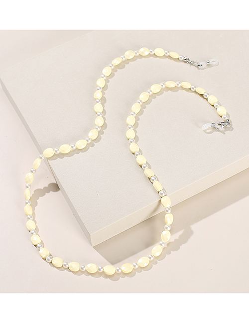 Fashion Cream Color Cartoon Oval Pearl Beaded Glasses Chain