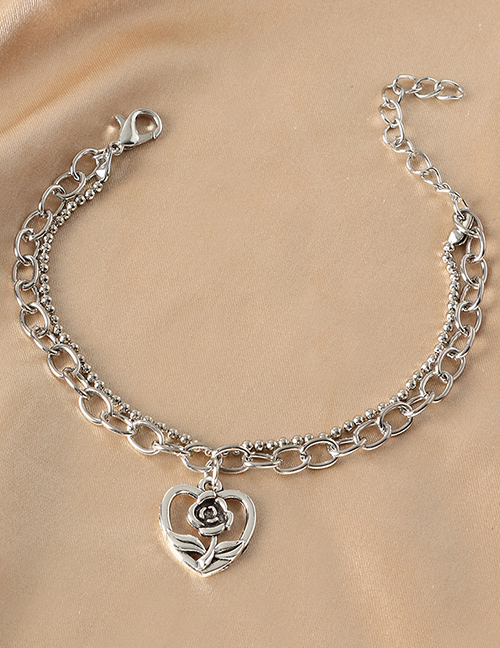 Fashion Love-2 Alloy Diamond Love Bracelet