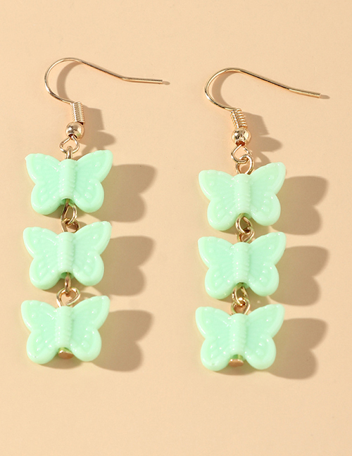 Fashion Green Acrylic Butterfly Earrings