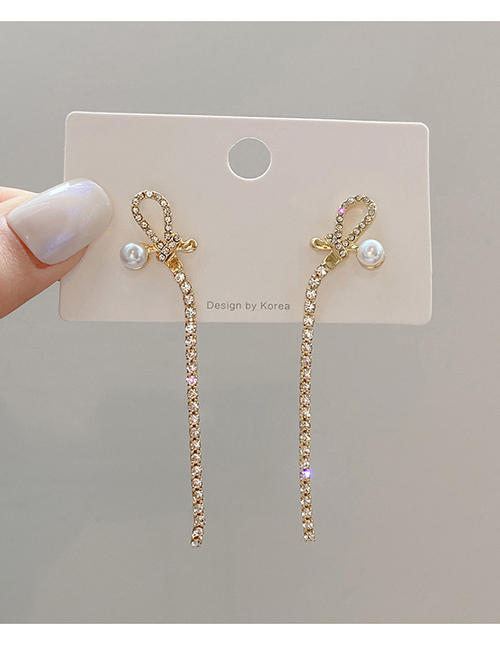 Fashion Gold Color Alloy Diamond Geometric Stud Earrings