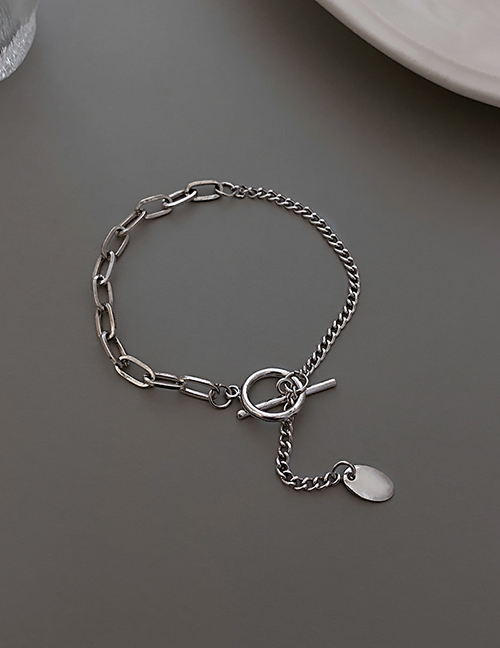 Fashion Silver Color Alloy Chain Ot Buckle Bracelet