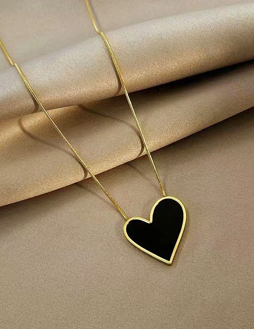 Fashion Gold Color Titanium Steel Love Necklace