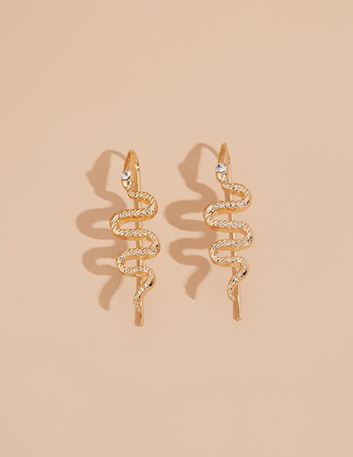Fashion Gold Color Alloy Snake Earrings